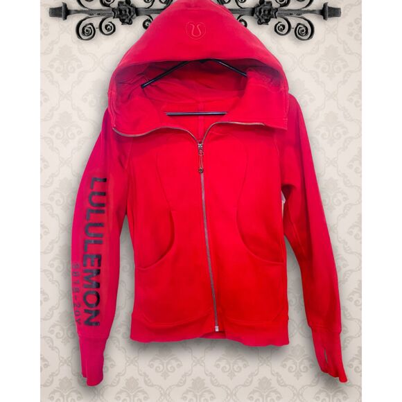 lululemon athletica Tops - Lululemon 20th Anniversary Special Edition 20Y Scuba Full Zip Hoodie Red Size 6